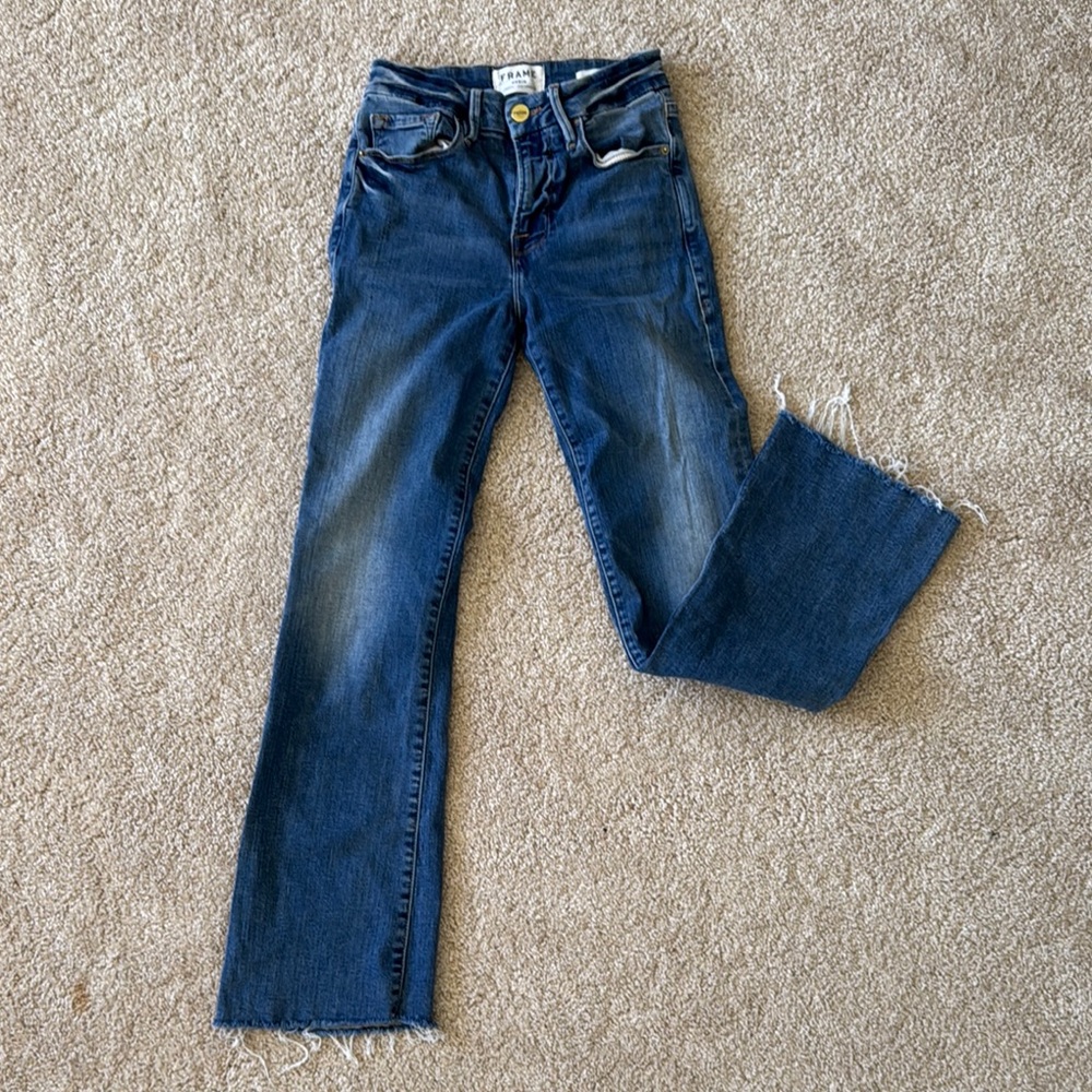 Frame Denim Le Crop Mini Boot Jeans Sz 25